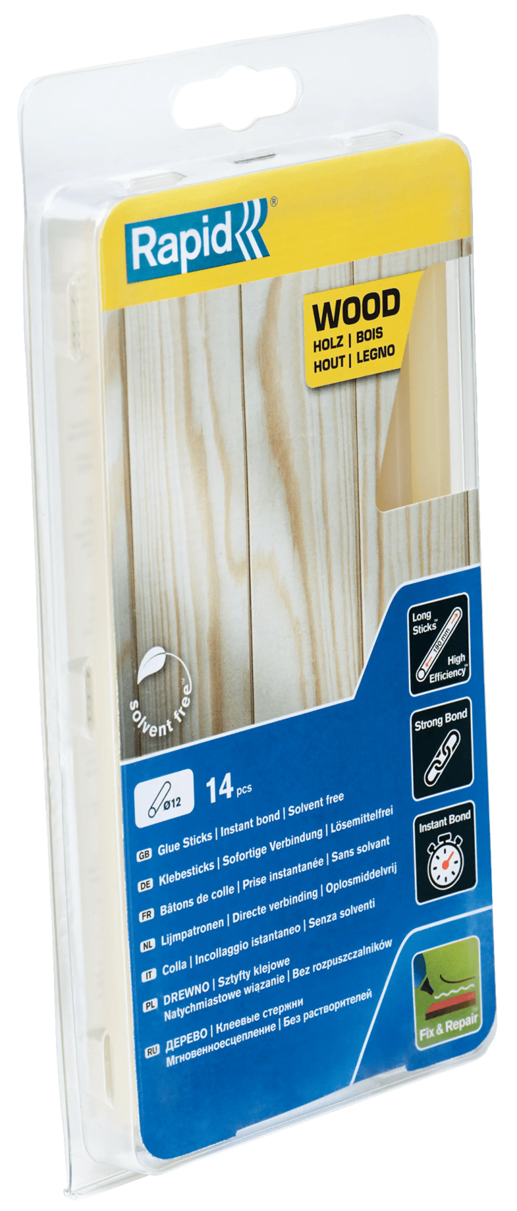 Rapid 12 mm Glue Sticks Wood RAPIDREDESIGN