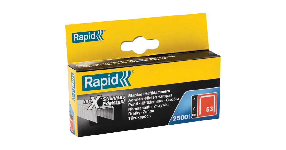 Graffe A Filo Fine Rapid No.53 - 14 Mm, Acciaio Zincato, 1080 Pz, Per Tessuti E Etichette - Foto 13