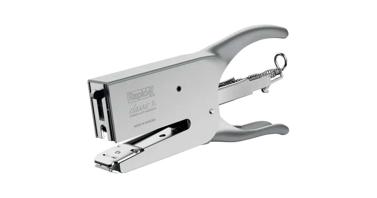 Rapid Retro S51 Stapling Pliers - Strawberry Cream, Uses 21/4mm Staples, 15 Sheet Capacity