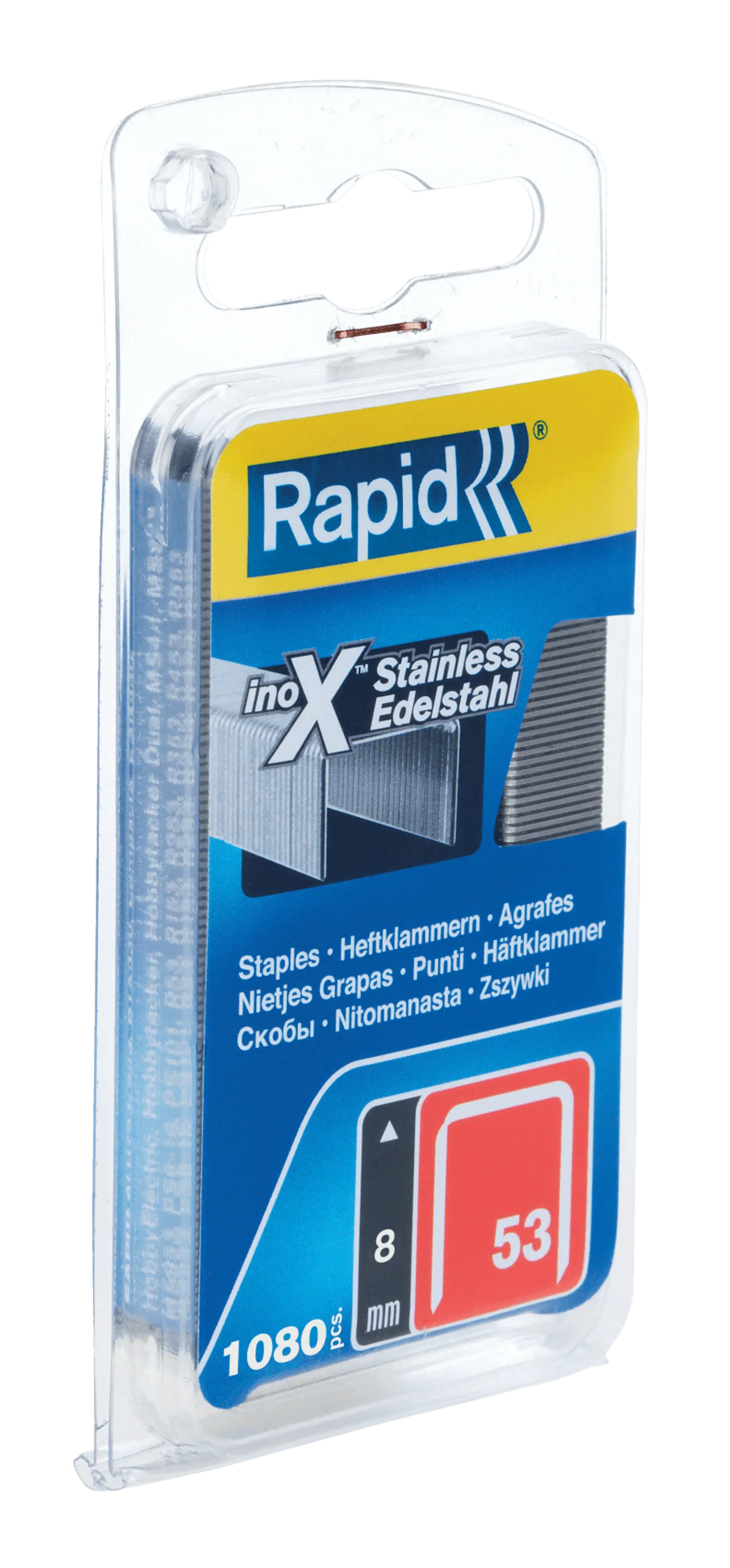 Rapid No. 53 Finewire staple Stainless steel 8 mm RAPIDREDESIGN
