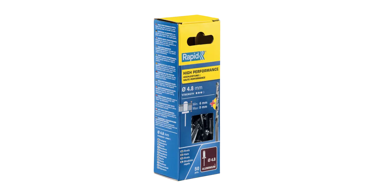 Rapid High Performance Rivets 4.8 X 14mm Blister Of 50 | Power Tools Direct - View #4