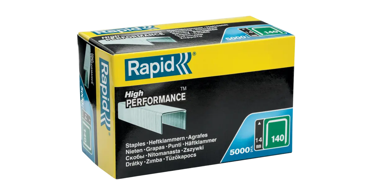 PUNTI METALLICI GRAFFE 140 14 MM FILO PIATTO 11915611 RAPID 5000 Pz Per Fissatrice Rapid - 13