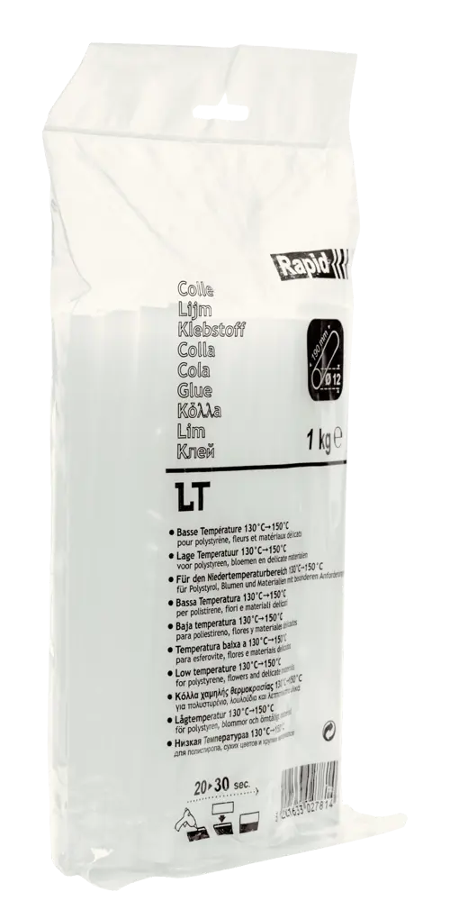 Rapidtransparent Hot Glue Sticks Low Temperature Diameter 12 Mm Length 190 Mm 1 Kg Pro 40302781
