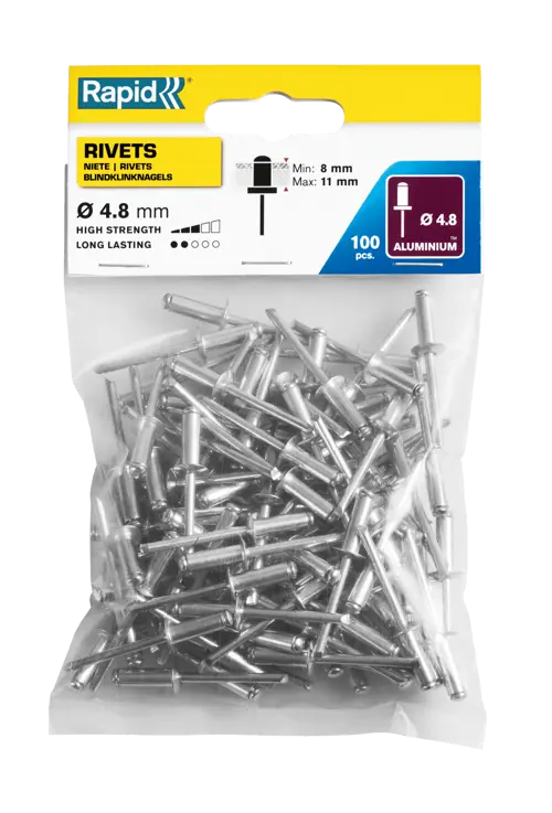 Rapid High Performance Rivets 4.8 X 14mm Blister Of 50 | Power Tools Direct - View #6