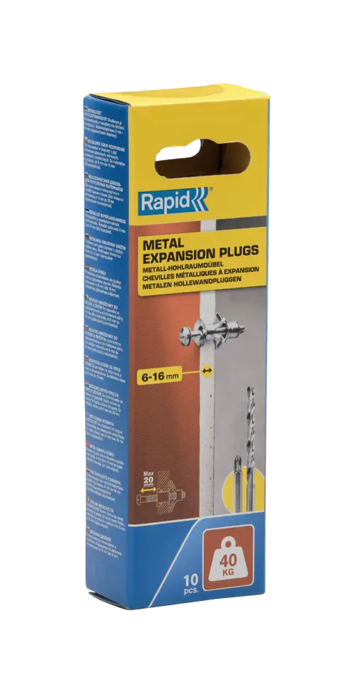 Set 40 Tasselli Ad Espansione Metallici Per Cartongesso - M4 M5 M6 M8 Con Viti, Per Pareti Cave